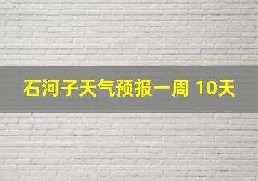 石河子天气预报一周 10天